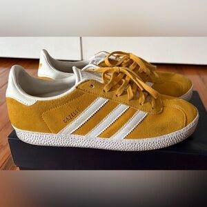 adidas Gazelle Yellow and White Sneakers